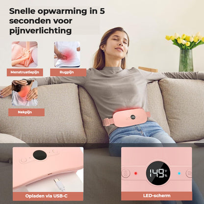 LunaRelief™ Draadloos Warmtekussen voor Menstruatiecomfort