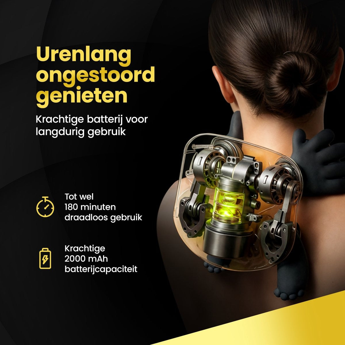 RelaxaHand™ Draadloos Shiatsu Nek- & Schoudermassage Apparaat